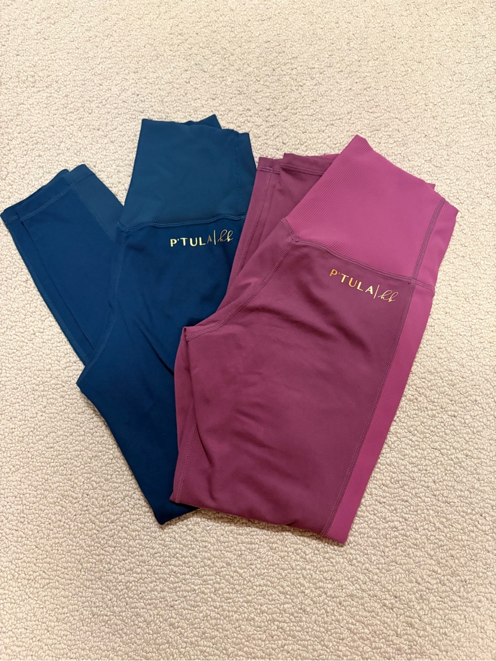 P'tula Leggings in Teal & Purple/Pink